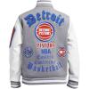 Pro Standard Mens NBA Old English Varsity Jacket(Heather Grey/White)
