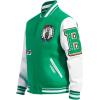 Pro Standard Mens NBA Old English Varsity Jacket(Kelly Green/ White)