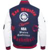 Pro Standard Mens NBA Old English Varsity Jacket(Midnight Navy/Red/Midnight Navy)