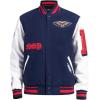 Pro Standard Mens NBA Old English Varsity Jacket(Midnight Navy/Red/Midnight Navy)