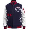 Pro Standard Mens NBA Old English Varsity Jacket(Midnight Navy/Red/Midnight Navy)