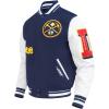 Pro Standard Mens NBA Old English Varsity Jacket(Midnight Navy/White)