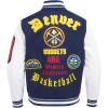 Pro Standard Mens NBA Old English Varsity Jacket(Midnight Navy/White)