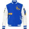 Pro Standard Mens NBA Old English Varsity Jacket(Royal Blue/White)