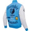 Pro Standard Mens NBA Old English Varsity Jacket(University Blue/White)