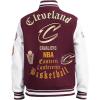 Pro Standard Mens NBA Old English Varsity Jacket(Wine/White)