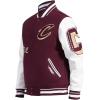 Pro Standard Mens NBA Old English Varsity Jacket(Wine/White)