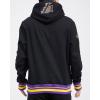 Pro Standard Mens NBA Retro Classics Pull Over Hoodie(Black/Purple/Yellow)