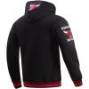 Pro Standard Mens NBA Retro Classics Pull Over Hoodie(Black/Red/Black)