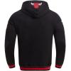 Pro Standard Mens NBA Retro Classics Pull Over Hoodie(Black/Red/Black)