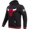Pro Standard Mens NBA Retro Classics Pull Over Hoodie(Black/Red/Black)