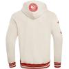 Pro Standard Mens NBA Retro Classics Pull Over Hoodie(Eggshell/ Red)