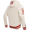 Pro Standard Mens NBA Retro Classics Pull Over Hoodie(Eggshell/ Red)