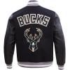 Pro Standard Mens NBA Retro Classics Varsity Jacket(Black/Gray)