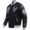 Pro Standard Mens NBA Retro Classics Varsity Jacket(Black/Gray)