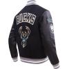 Pro Standard Mens NBA Retro Classics Varsity Jacket(Black/Gray)