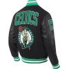 Pro Standard Mens NBA Retro Classics Varsity Jacket(Black/Kelly Green)