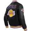 Pro Standard Mens NBA Retro Classics Varsity Jacket(Black/Purple/Yellow)