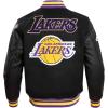 Pro Standard Mens NBA Retro Classics Varsity Jacket(Black/Purple/Yellow)