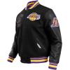 Pro Standard Mens NBA Retro Classics Varsity Jacket(Black/Purple/Yellow)