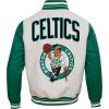 Pro Standard Mens NBA Retro Classics Varsity Jacket(Eggshell/ Kelly Green)