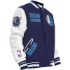 Pro Standard Mens NBA Retro Classics Varsity Jacket(Midnight Navy/White)