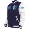 Pro Standard Mens NBA Retro Classics Varsity Jacket(Midnight Navy/White)