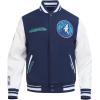 Pro Standard Mens NBA Retro Classics Varsity Jacket(Midnight Navy/White)