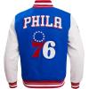 Pro Standard Mens NBA Retro Classics Varsity Jacket(Royal Blue/Red)