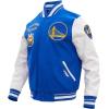 Pro Standard Mens NBA Retro Classics Varsity Jacket(Royal Blue/White)