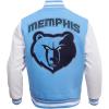 Pro Standard Mens NBA Retro Classics Varsity Jacket(University Blue/White)