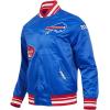 Pro Standard Mens NFL Old English Satin Jacket(Blue)