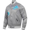 Pro Standard Mens NFL Old English Satin Jacket(Grey)