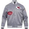 Pro Standard Mens NFL Old English Satin Jacket(Grey)