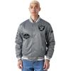 Pro Standard Mens NFL Old English Satin Jacket(Grey)