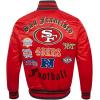 Pro Standard Mens NFL Old English Satin Jacket(Red)