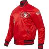 Pro Standard Mens NFL Old English Satin Jacket(Red)