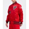 Pro Standard Mens NFL Old English Satin Jacket(Red/Black)