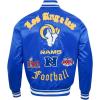 Pro Standard Mens NFL Old English Satin Jacket(Royal Blue)