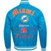 Pro Standard Mens NFL Old English Satin Jacket(Teal)