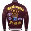 Pro Standard Mens NFL Old English Satin Jacket(Wine)