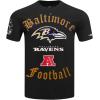 Pro Standard Mens NFL Old English Short Sleeve Tee(Black)