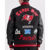 Pro Standard Mens NFL Old English Varsity Jacket(Black/Red/Black)