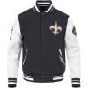 Pro Standard Mens NFL Old English Varsity Jacket(Black/White)