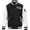Pro Standard Mens NFL Old English Varsity Jacket(Black/White)