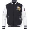 Pro Standard Mens NFL Old English Varsity Jacket(Black/White)