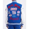 Pro Standard Mens NFL Old English Varsity Jacket(Dodger Blue/White)