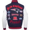 Pro Standard Mens NFL Old English Varsity Jacket(Midnight Navy/Red/Midnight Navy)