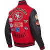 Pro Standard Mens NFL Old English Varsity Jacket(Red)