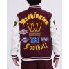 Pro Standard Mens NFL Old English Varsity Jacket(Wine/White)
